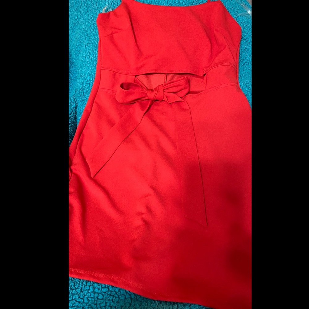 NWOT Reckless Hearts Red Cutout Mini Dress